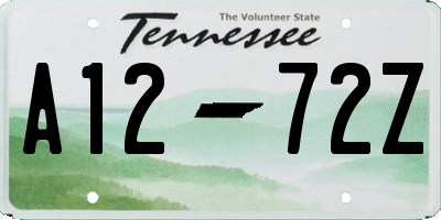 TN license plate A1272Z