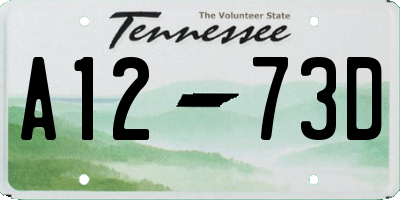 TN license plate A1273D