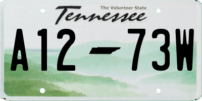 TN license plate A1273W