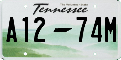 TN license plate A1274M