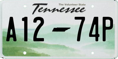TN license plate A1274P
