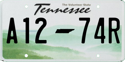 TN license plate A1274R