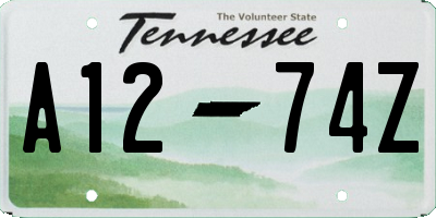 TN license plate A1274Z