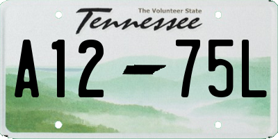 TN license plate A1275L