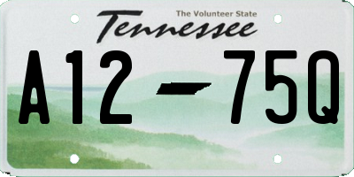 TN license plate A1275Q