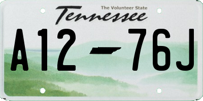 TN license plate A1276J
