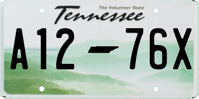 TN license plate A1276X