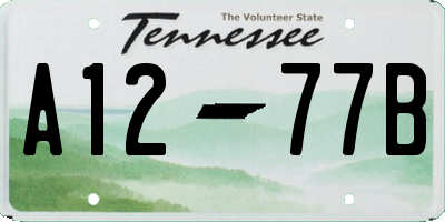 TN license plate A1277B