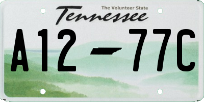 TN license plate A1277C