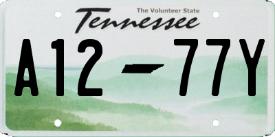 TN license plate A1277Y