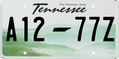 TN license plate A1277Z