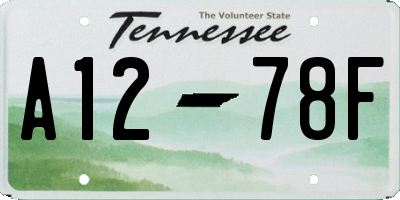 TN license plate A1278F