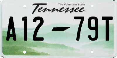 TN license plate A1279T