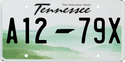 TN license plate A1279X