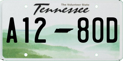 TN license plate A1280D