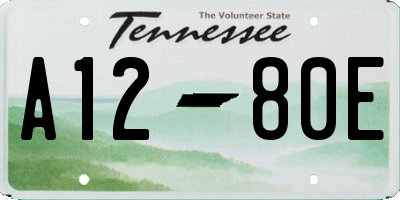 TN license plate A1280E