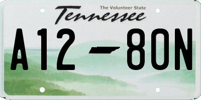TN license plate A1280N