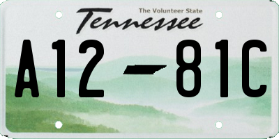 TN license plate A1281C