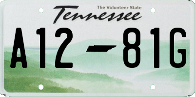 TN license plate A1281G