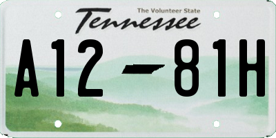 TN license plate A1281H