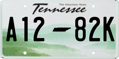 TN license plate A1282K