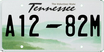 TN license plate A1282M