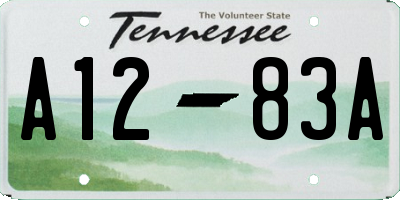 TN license plate A1283A