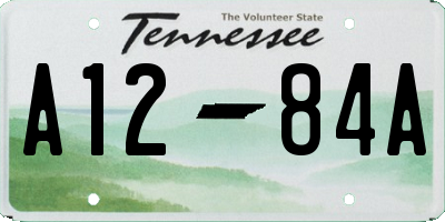 TN license plate A1284A