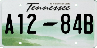 TN license plate A1284B