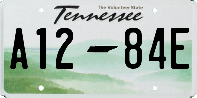 TN license plate A1284E