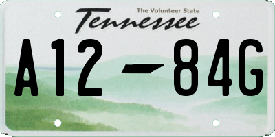 TN license plate A1284G