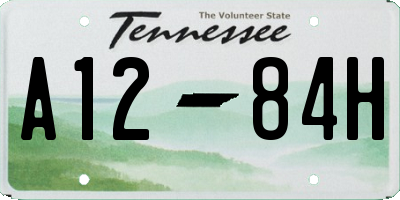 TN license plate A1284H