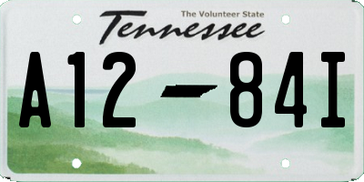 TN license plate A1284I
