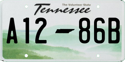 TN license plate A1286B