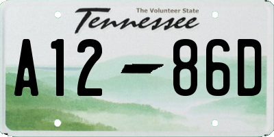 TN license plate A1286D