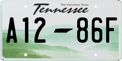 TN license plate A1286F