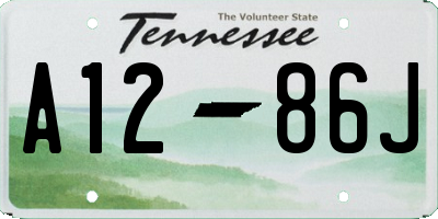 TN license plate A1286J