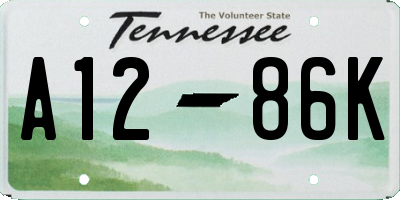 TN license plate A1286K