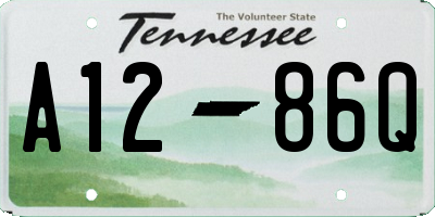TN license plate A1286Q
