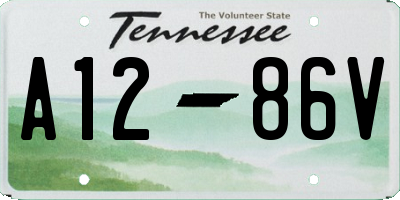 TN license plate A1286V