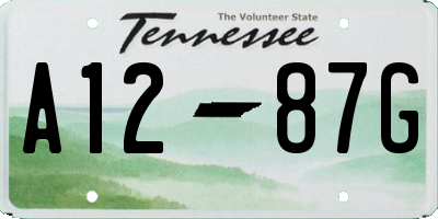 TN license plate A1287G