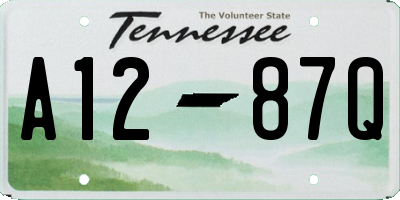 TN license plate A1287Q