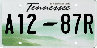 TN license plate A1287R