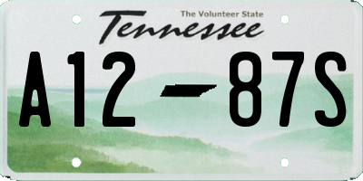 TN license plate A1287S