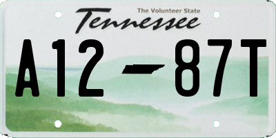 TN license plate A1287T