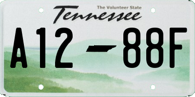 TN license plate A1288F