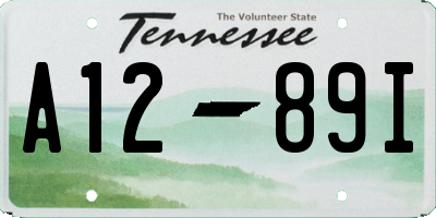 TN license plate A1289I