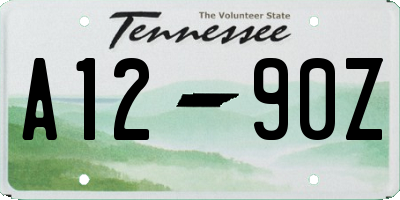 TN license plate A1290Z