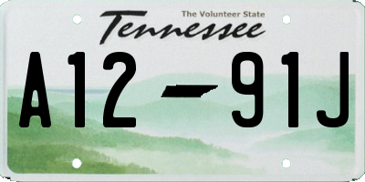 TN license plate A1291J