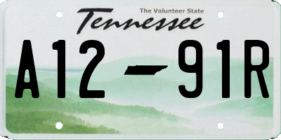 TN license plate A1291R
